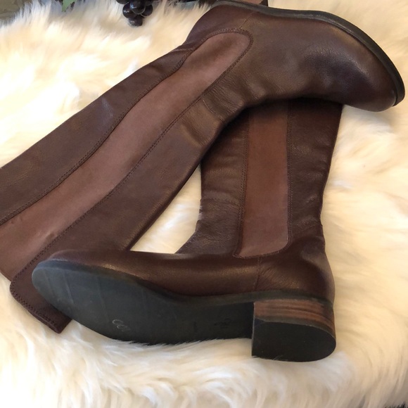 Cole Haan Shoes - Cole Haan Brown Leather / Stretch Boots